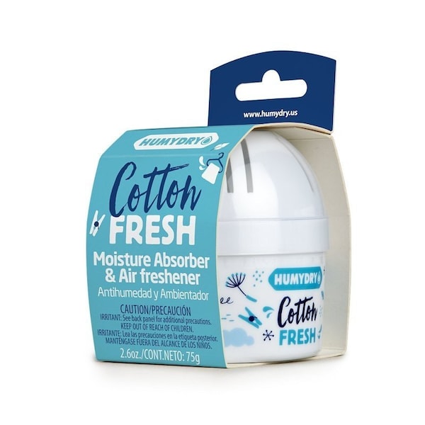 Humydry Mini Moisture Absorber and Air Freshener, 2.6 oz, Cotton Fresh, White, 100 sq-ft Coverage Area USA44131C12 - main