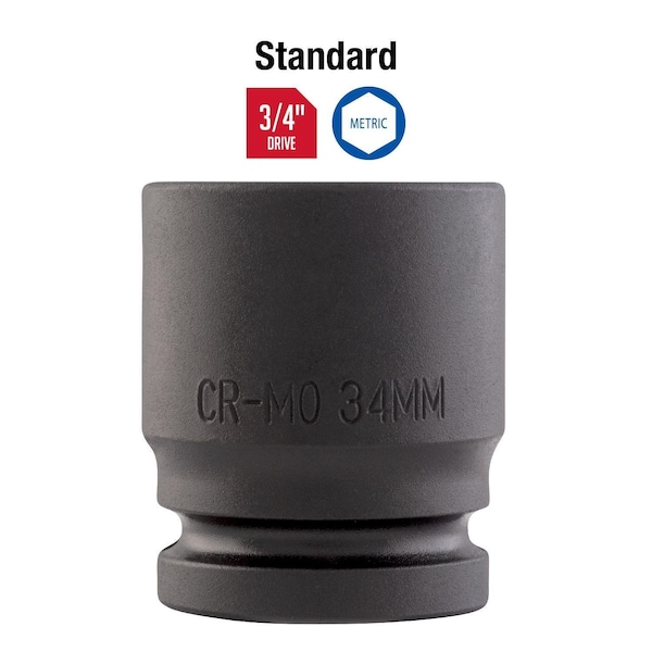 Sunex 3/4 in Drive 34Mm Impact Socket 434M - main