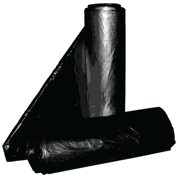 Aluf Plastics RCT33 Royal Crown Top Liner, 33 x 39 in, 33 gal Capacity, Metalocene Blend, Black RCM-3339 - main