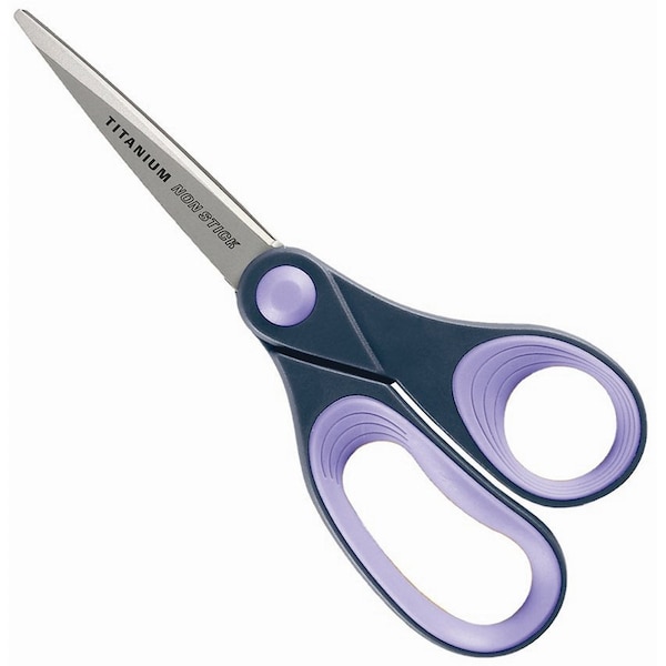 Westcott Titaniumbonded 8 Straight Scissors, Purple ACM14910 - main