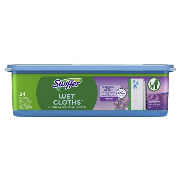 Swiffer Sweeper 3700015846 Wet Mopping Pad Refill, 24 Capacity, Cotton, White 037000158462 - main