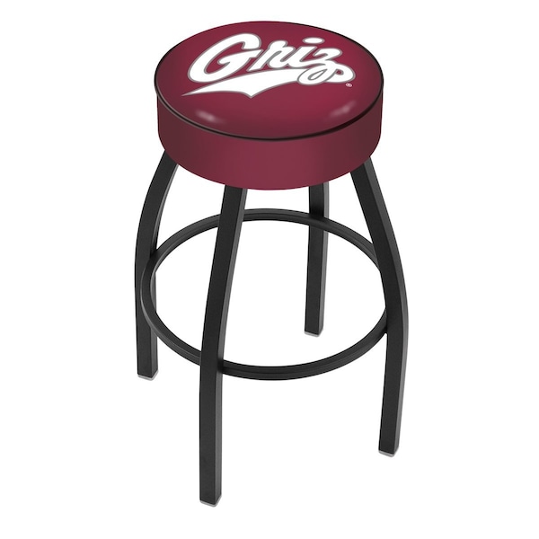 Holland Bar Stool Co 25" 4" Montana Cushion Seat, Blk Wrinkle Base Swivel Bar Stool L8B125MontUn - main
