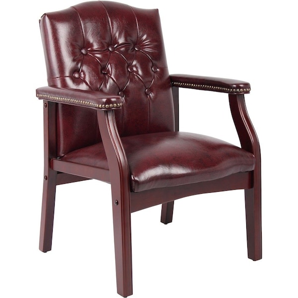 Boss Ivy League Guest Chair, 24-1/2 in W 27" L 35-1/2" H, Fixed, Vinyl Seat B959-BY - main