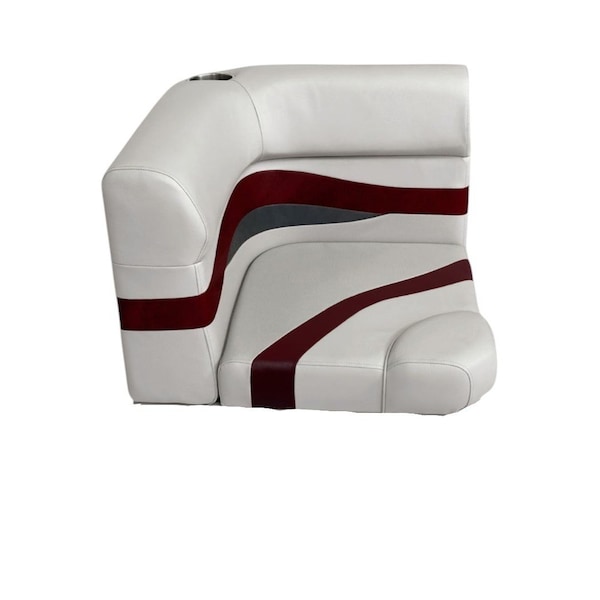 Horizon Mfg Elite Series Pontoon Radius Corner Cushion Set Only Gray/Red/Charcoal 3207-ABEC - main