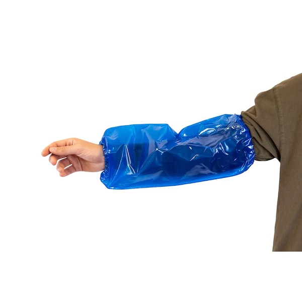 Action Jps VA, Sleeve, 18", elastic ends, 4 Mil, Blue, 75 pair per case, 75PK NVA184B - main