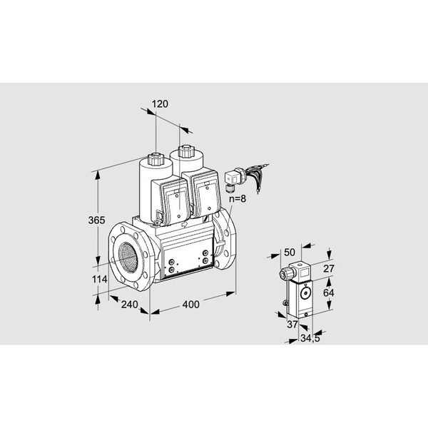 Honeywell Kromschroder Gas Solenoid Valve - Class A, 500 mbar, IP65, EN 161 KS88204440 - main