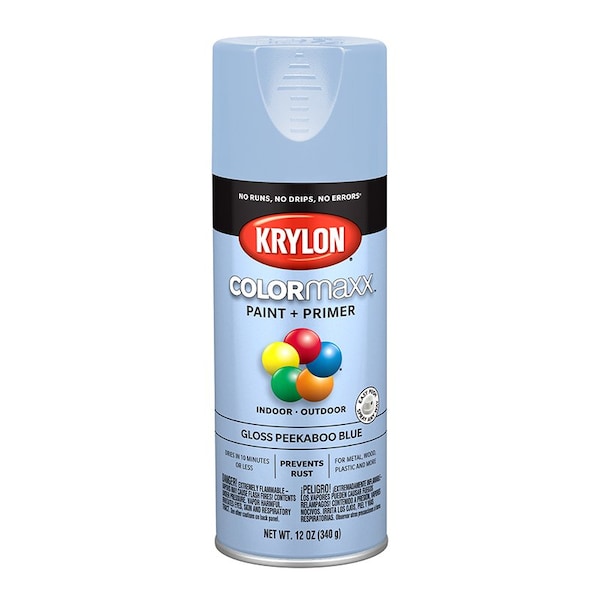 Krylon 12 Oz K05530007 Peekaboo Blue COLORmaxx Paint & Primer Spray Paint, Gloss K05529007 - main