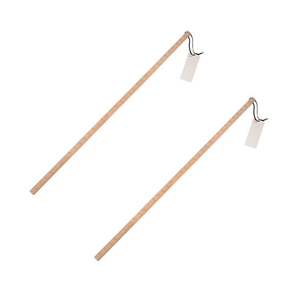 Mytee Products 36in Pine Wood Square Fuel Tank Measuring Stick w/ Leather Strap, 2PK FUELS-36x2 - main