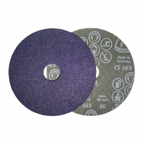 Klingspor CS 565 Fiber Disc, 7" x 7/8 x 36 Grit, 25PK 565 036G17822 - main
