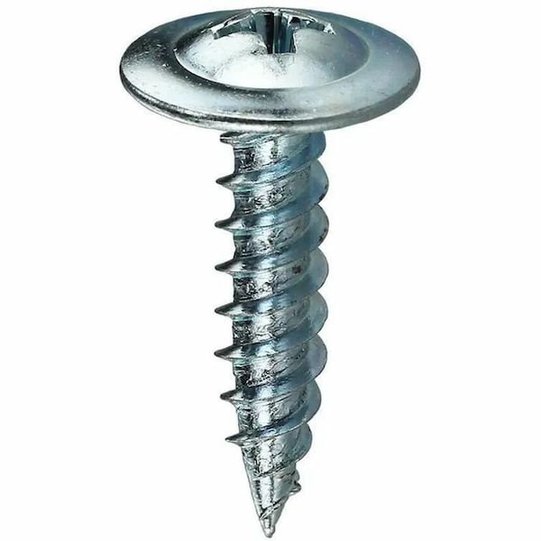 Dottie Sheet Metal Screw, #8 x 1-5/8 in, Zinc Plated Steel Wafer Head Phillips Drive, 100 PK KW8158 - main