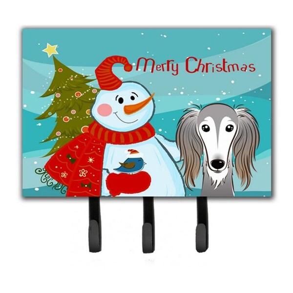 Carolines Treasures Snowman With Saluki Leash and Key Holder BB1849TH68 - main