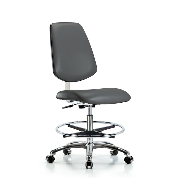 Blue Ridge Ergonomics Vinyl Clean Room Chair BR-CLR-VMBCH-MB-CR-CF-CC-8823 - main