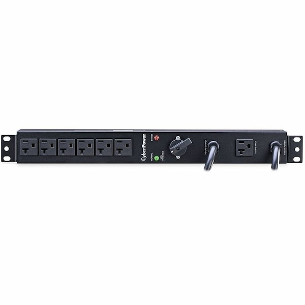 Cyberpower PDU, Bypass, Rack Mounted, 5-20R, 5-20P, 6 ft., Black MBP20A6 - main