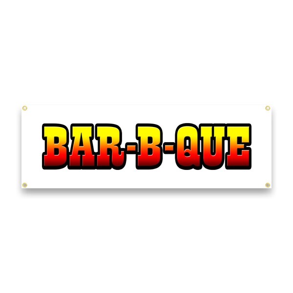 Signmission BAR-B-QUE BANNER SIGN barbque bbq smoker signs chicken ribs pork southern B-Bar-B-Que - main