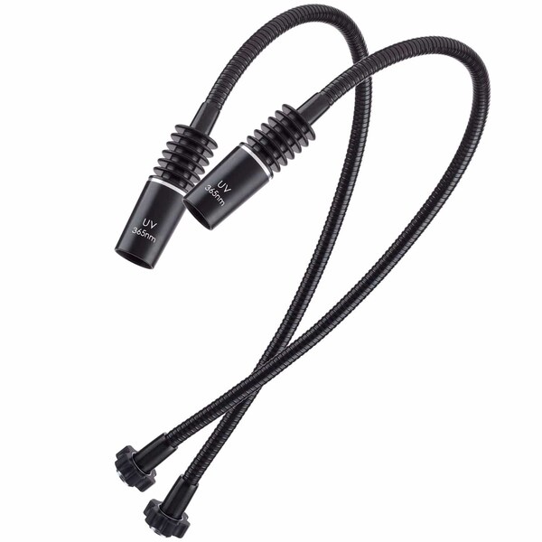 Amscope Pair of Ultraviolet 365nm Gooseneck Lamps for LED-6W and LED-312W Illuminators FB-6W-365X2 - main