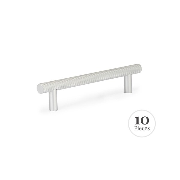 Kingston Brass 10-Pack Cabinet Knurled Pull for Kitchen, 128 mm, Brushed Nickel RK30601BN - main