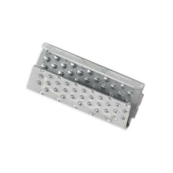 Partners Brand Serrated Open/Snap On Polyester Strapping Seals, 5/8", Silver, PK1000 PSS58OPEN - main