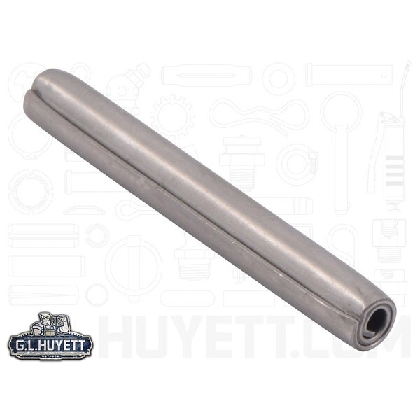 Huyett Coiled Spring Pin, Heavy Duty, Nickel Plated 302/304 Stainless Steel, 0.188 in Dia x 1.500 in Length SPC3P-187-1500H - main
