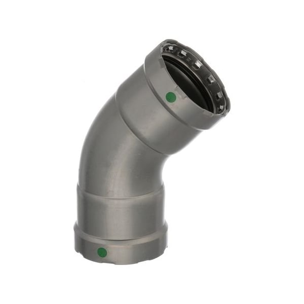 Viega MegaPress 45 elbow P1 2 P2 2 carbon steel zinc-nickel coating 25255 - main
