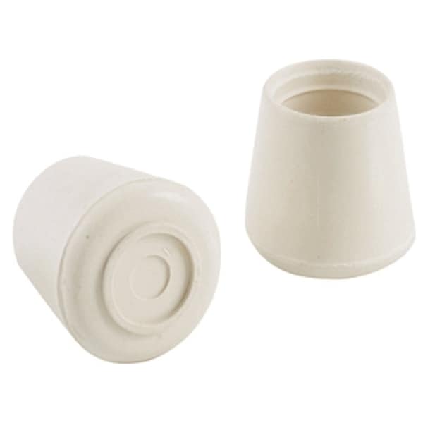 Shepherd Hardware Furniture Leg Tip, Round, Rubber, Off-White, 7/8 in Dia 9120 - main