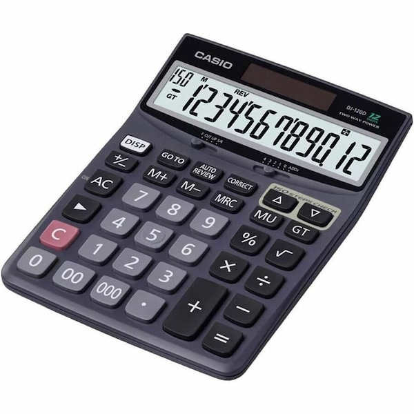 Casio Desktop Calculator, 12, LCD, Backspace Key, Memory DJ120D - main