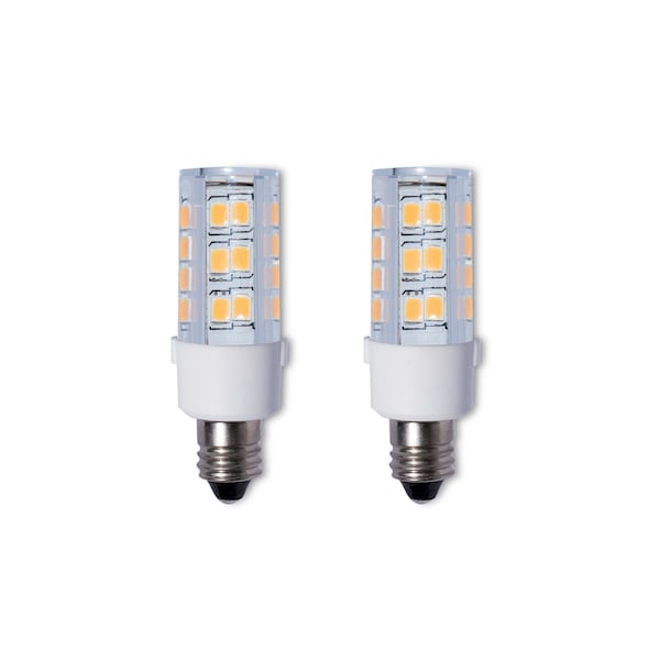 Bulbrite 35w Equivalent T4 Dimmable (E12) Candelabra Screw Base Warm Wht Lght Clear LED Lght Bulb, 2700K, 2PK 861530 - main