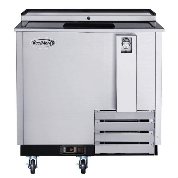 Koolmore 36 in. Commercial Bottle Cooler in Stainless-Steel with Built-In Opener, ETL Listed, 9 cu. ft. KM-BOC36-SS - main