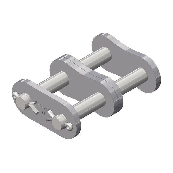 Senqcia Inspire Series SBR 80-2CL Double Strand Cottd Connecting Link, 80-2 chain, 1P, 2.54 OAW, .312 Pin S-80-2CL - main