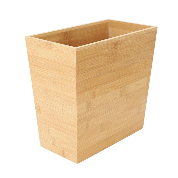 Megachef 10.5 x 5.75 Inch Rectangle Bamboo Waste Basket 750122167M - main