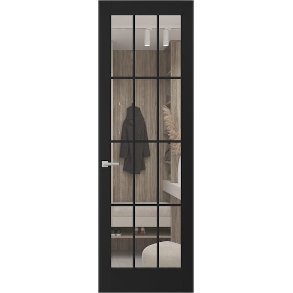 Sartodoors Hidden Door, Felicia 3355 Matte Black Concealed Metal Frame 32 x 80 Right Inswing FELICIA3355MF-BLK-32x80-RH-I - main