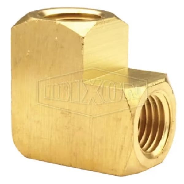 Dixon 90Deg Pipe Elbow, 1/2 in Nominal, FNPT End Style, Brass, Domestic 3020808C - main
