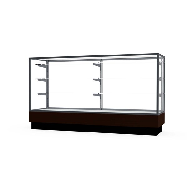 Ghent Counter Display Case 72x40x20, Satin, Walnut Base 2010-6-SN-WV - main