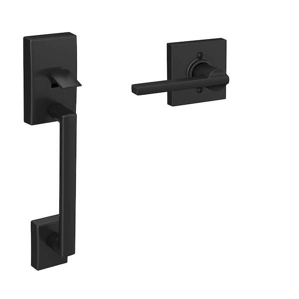 Schlage Residential Century with Latitude Lever with Collins Rose Bottom Half Handleset with 16080 Latch and 10063 FE285CEN622LATCOL - main