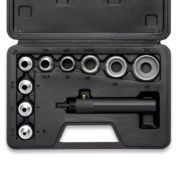 Neiko Interchangeable Large Hollow Hole Punch Tool Set, 10 Piece, Includes Carrying Case 02614A - main