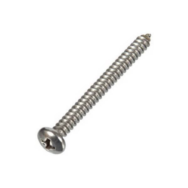 Hillman Sheet Metal Screw, #10 x 1/2 in, 18-8 Stainless Steel Pan Head Phillips Drive 823284 - main