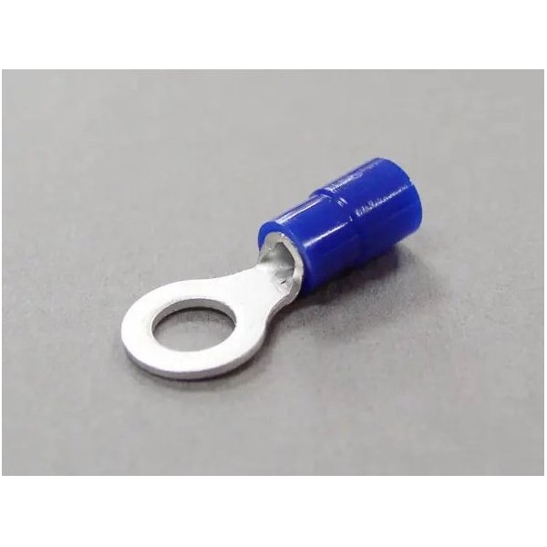 Nichifu Eco-Friendly Polycarbonate Insulated Ring Terminals, Stud #10, AWG 16-14 TMEX 2-5M-BLU - main