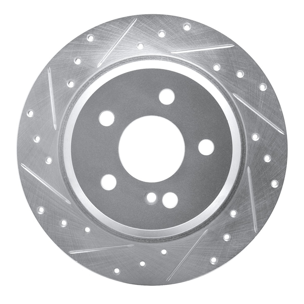 Dynamic Friction Co DFC Brake Rotor - Drilled and Slotted - Silver 631-63051L - main