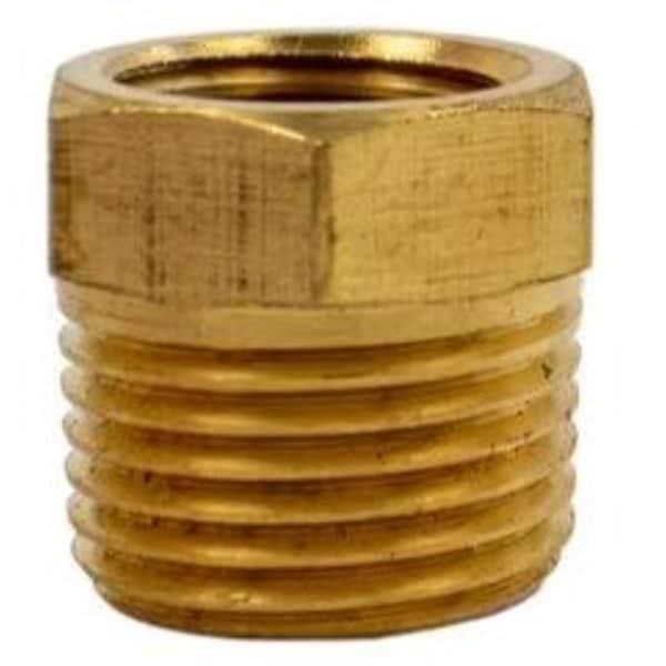 Forney Pressure Washer Reducer, 3/8 x 1/4 in Connection, MNPT x FNPT, Brass 75110 - main