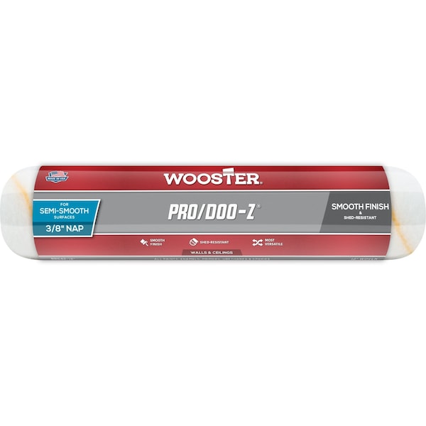 Wooster RR642 12 in. Pro Doo-Z 0.37 in. Nap Roller Cover 71497154040 - main