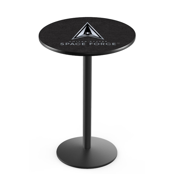 Holland Bar Stool Co Pub Table, 30 in L, 30 in W, 36 in H, Steel Top, Black L214 - main