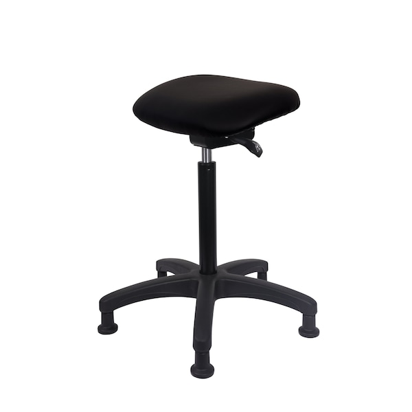 Blue Ridge Ergonomics Vinyl Sit-Stand - Standing Height with Stationary Glides in Black Trailblazer Vinyl VSTSS-RG-NF-RG-8540 - main