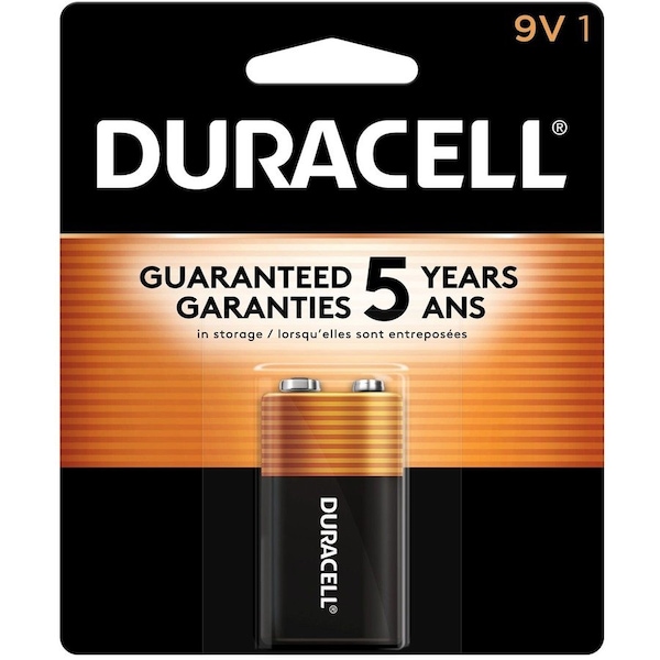Duracell MN1604B1Z Alkaline General Purpose Battery - For Multipurpose - 9V - 9 V DC - 1 Each MN1604B1Z - main