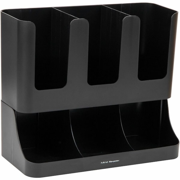Mind Reader 6-compartment Condiment Organizer, Black UPRIGHT6-BLK - main