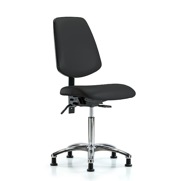Blue Ridge Ergonomics Vin Med Ben Chair w/ Med Bk Chr Gld BLK BR-VMBCH-MB-CR-T0-A0-NF-RG-8540 - main