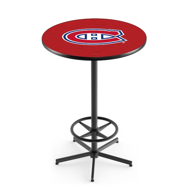 Holland Bar Stool Co 42" Black Montreal Canadiens Pub Table L216B4236MonCan - main
