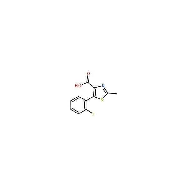 Ak Scientific 5-(2-Fluorophenyl)-2-methyl-1, 3-thiazole-4-carboxylic acid (1g), CAS 522646-43-1 4882AE-1g - main