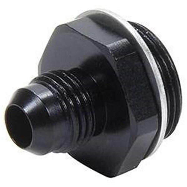 Powerhouse Aluminium Carburetor Fitting Short 0.87 in. - 20 to Male - 6 for Holley - Black PO3623733 - main