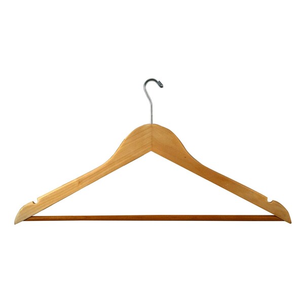 Rdi Mens Hanger Natural Flat Small Hook Chrome 100cs, 100PK HGM-NFL-SMC - main