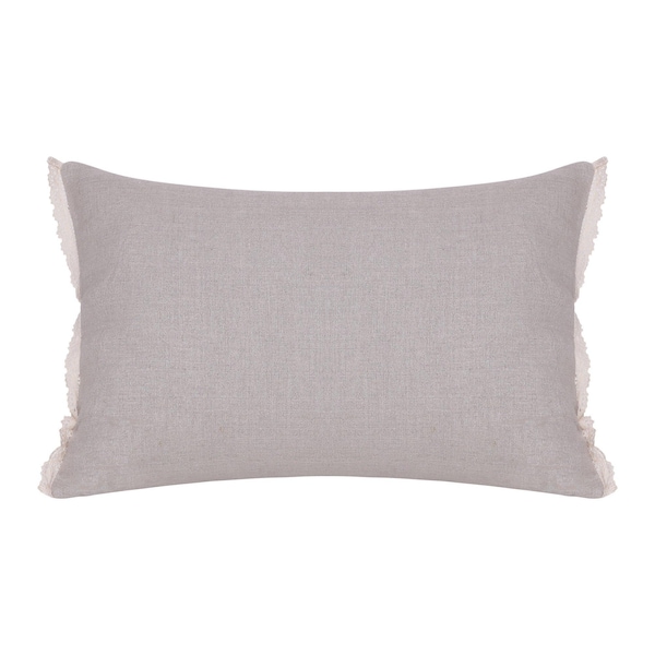 Homeroots Natural and Ivory Throw Pillow with Embroidery 534303 - main