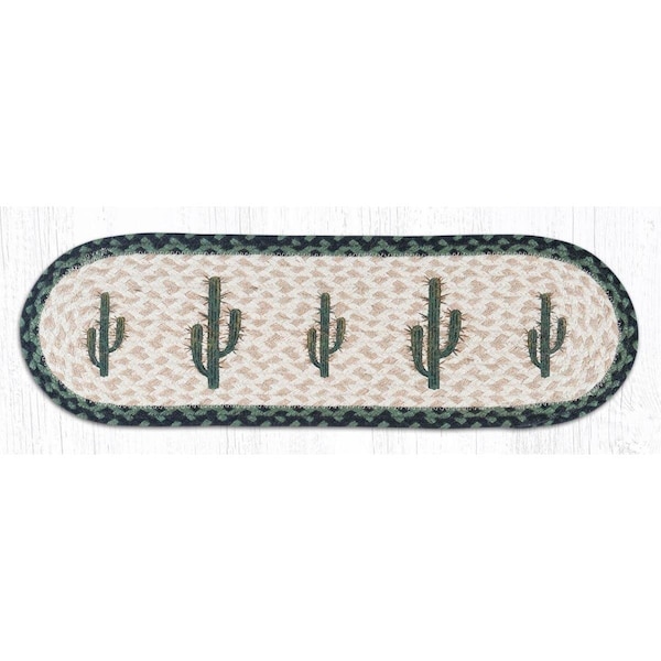 Palacedesigns Jute Oval Saguaro Stair Tread - 27 x 8.25 in. PA3366063 - main
